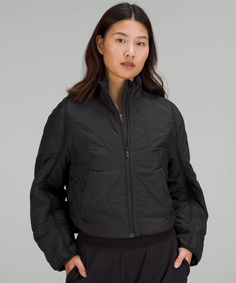 Quilted Light Insulation Cropped Jacket 1
