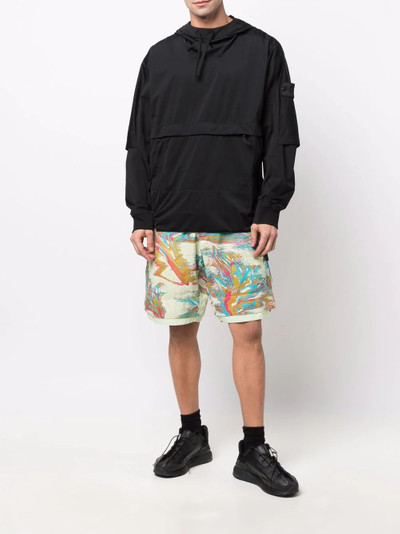 Stone Island Shadow Project marbled-print bermuda shorts outlook