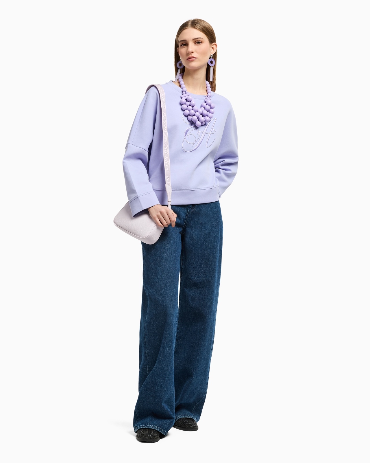 DOUBLE-JERSEY SWEATSHIRT WITH OVERSIZED LOGO EMBROIDERY - 4