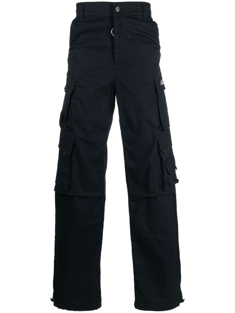 logo-embroidered cargo trousers - 1
