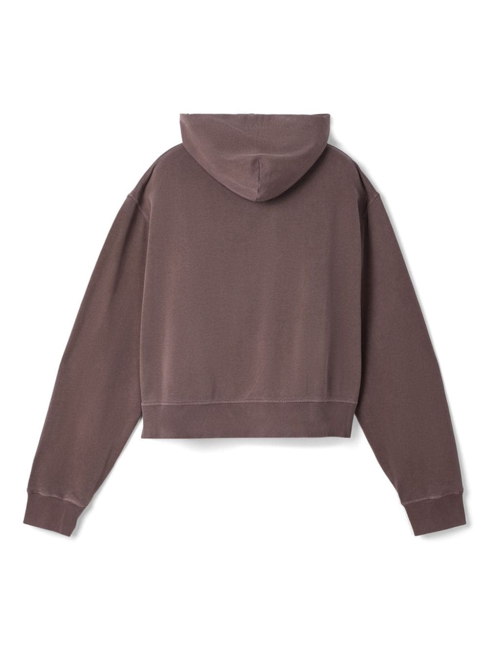 logo-embroidered cotton hoodie - 2
