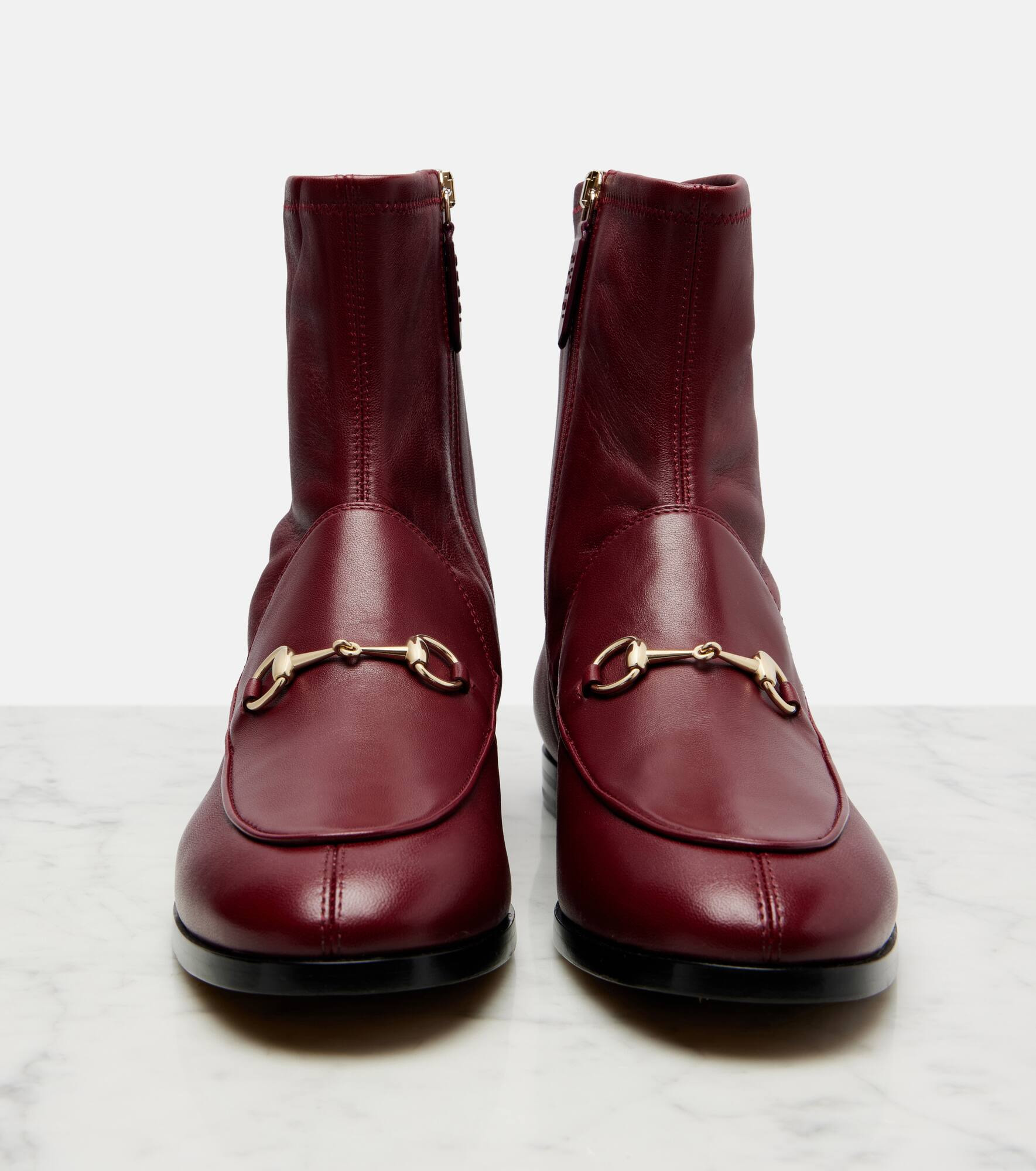 Horsebit leather ankle boots - 5