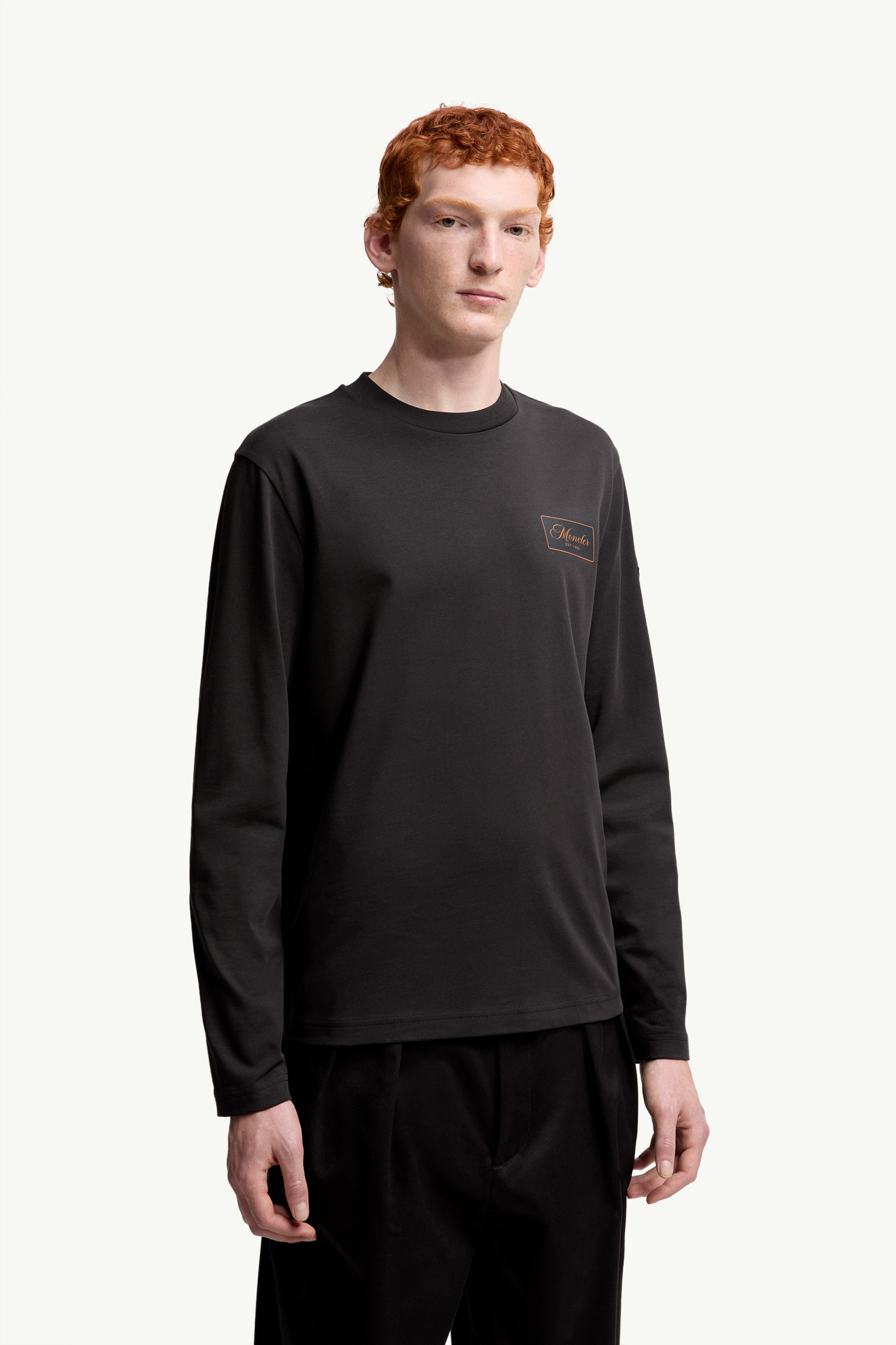 Cartoon Logos Long Sleeve Cotton T-Shirt - 3