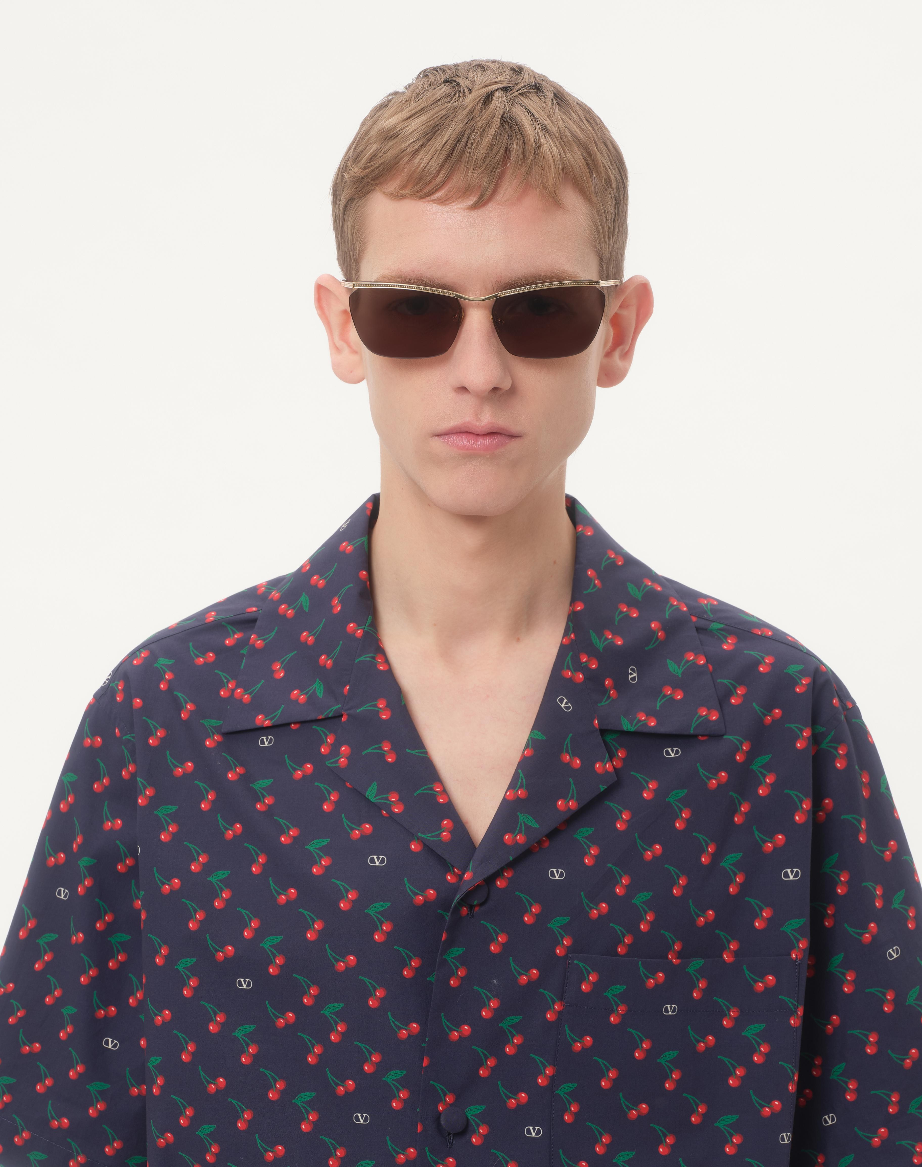 COTTON POPLIN BOWLING SHIRT WITH CHERRYFIC PRINT - 4