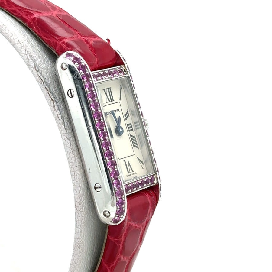 Pre-owned Cartier Tank Allongee Quartz Silver Dial Ladies Watch WB302831 - 3