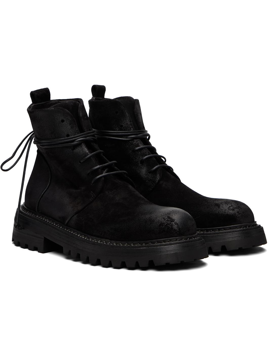 Black Carrucola Combat Boots - 4