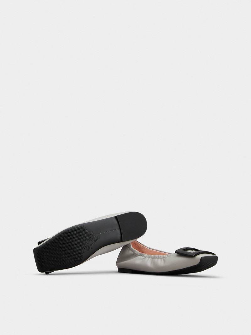 Viv' Pockette Lacquered Buckle Ballerinas in Nappa Leather 6