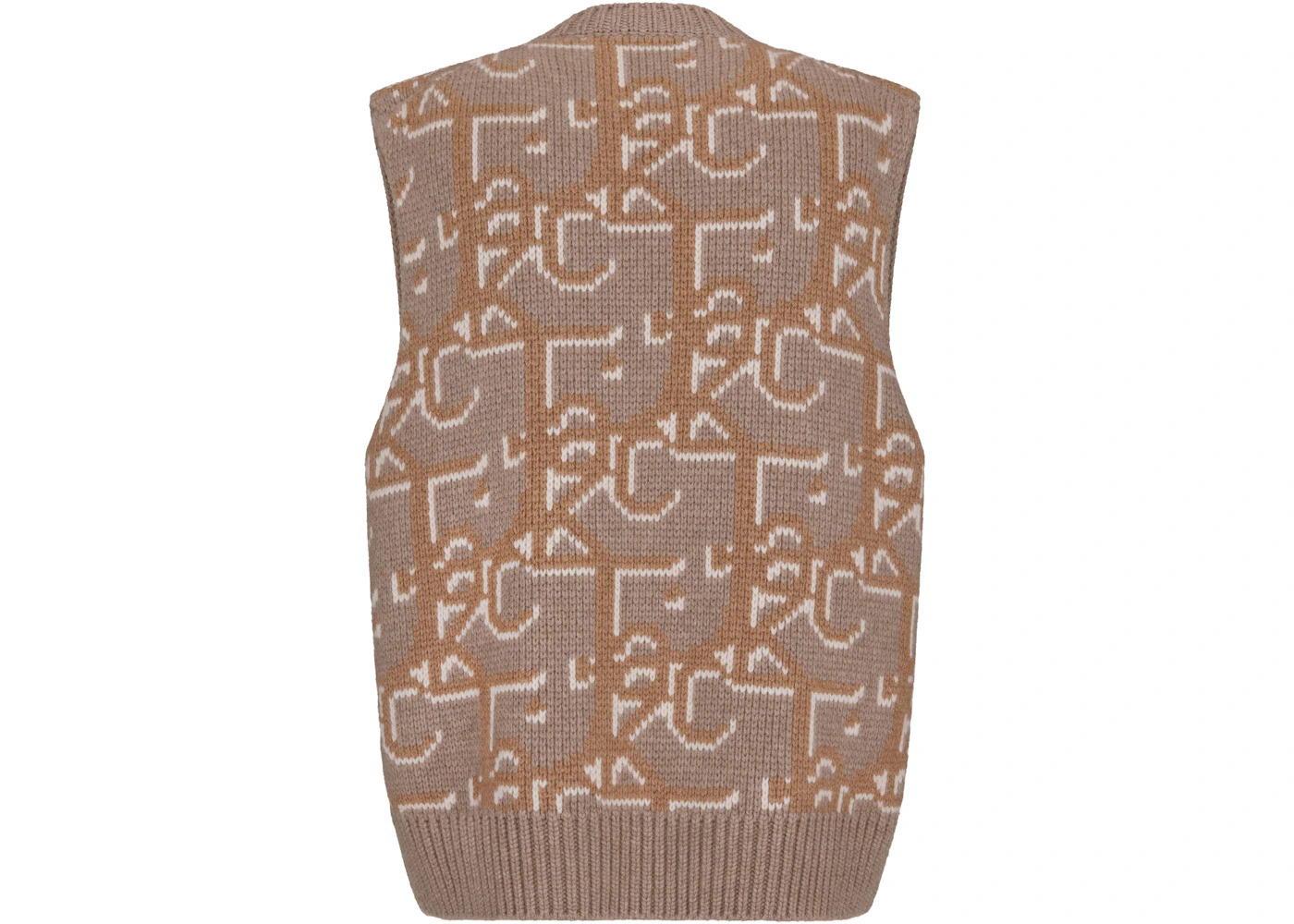 Dior x CACTUS JACK Oversized Sleeveless Sweater Beige/Brown - 2