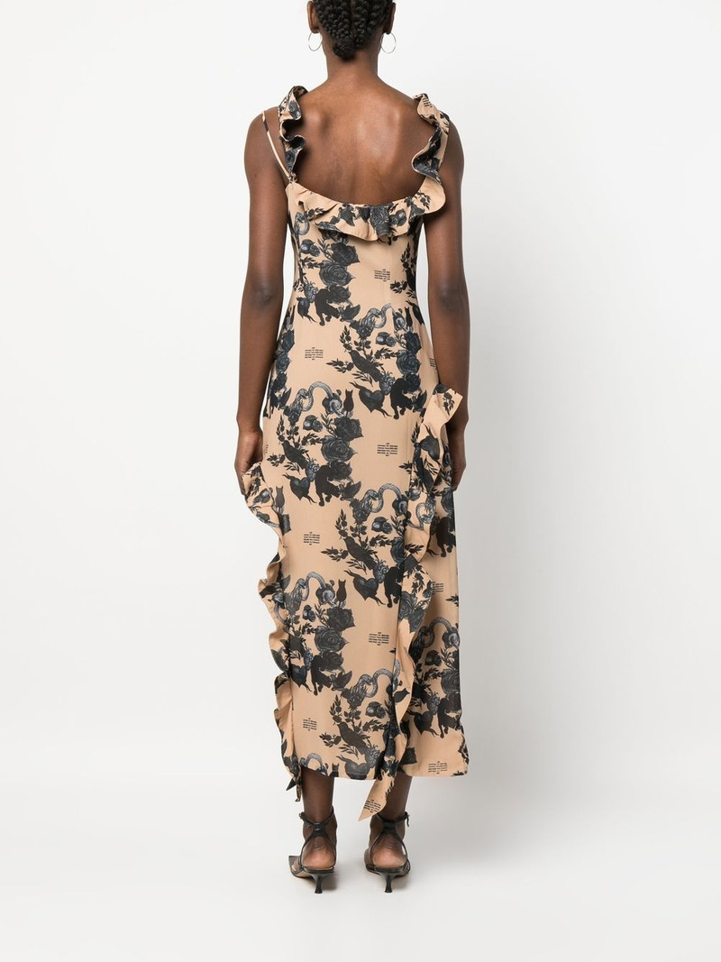 ruffle detail long dress 4