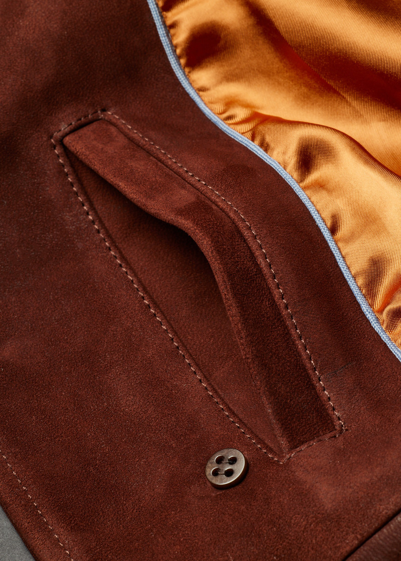 Brown Nubuck Leather Jacket 8