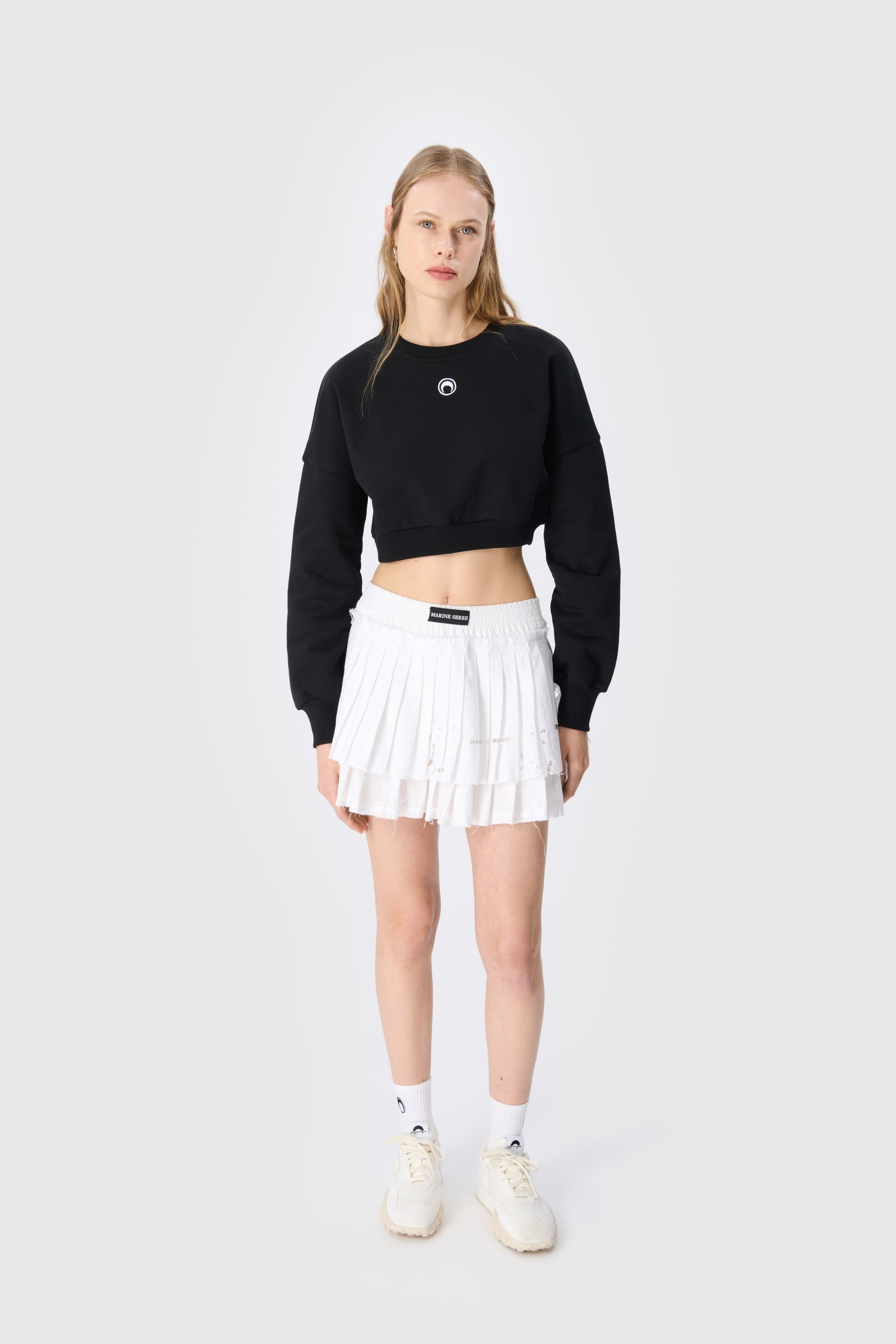 Moon Logo Fleece Cropped Sweatshirt - 3