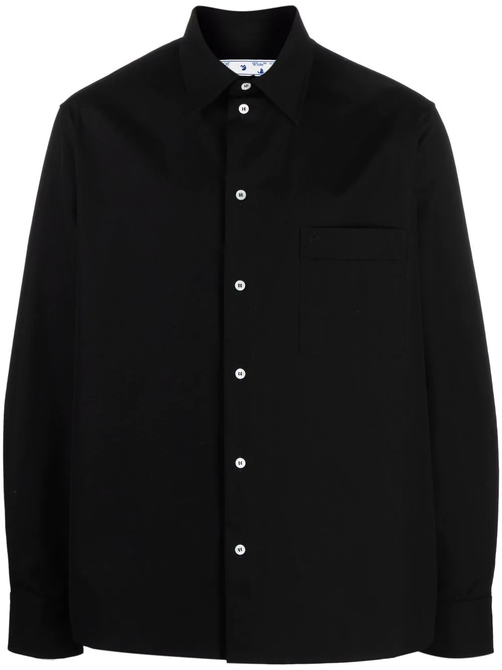 logo chest-pocket shirt - 1