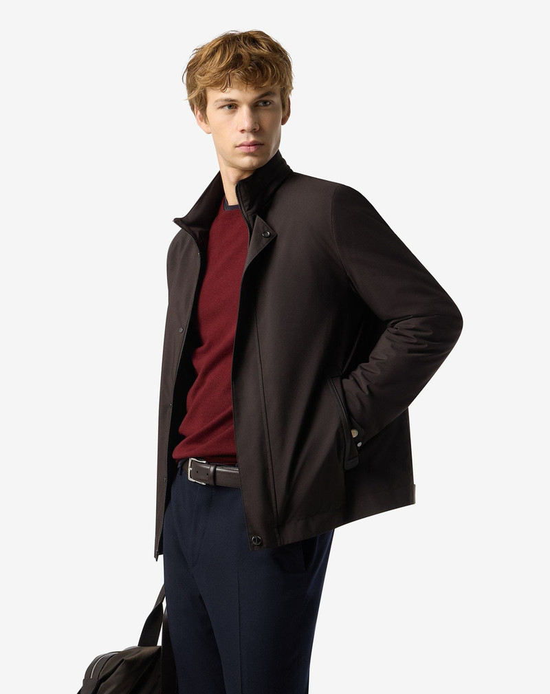 CORNELIANI Brown technical fabric jacket outlook