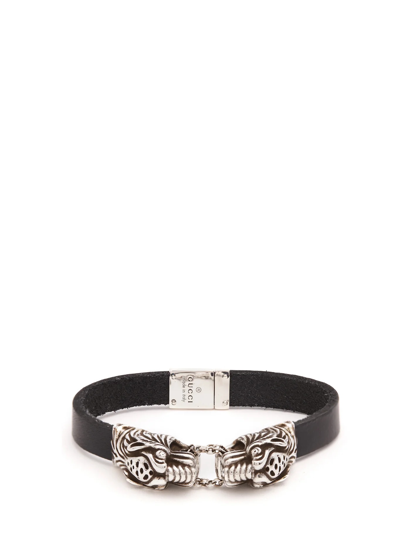 Tiger-head leather bracelet - 1