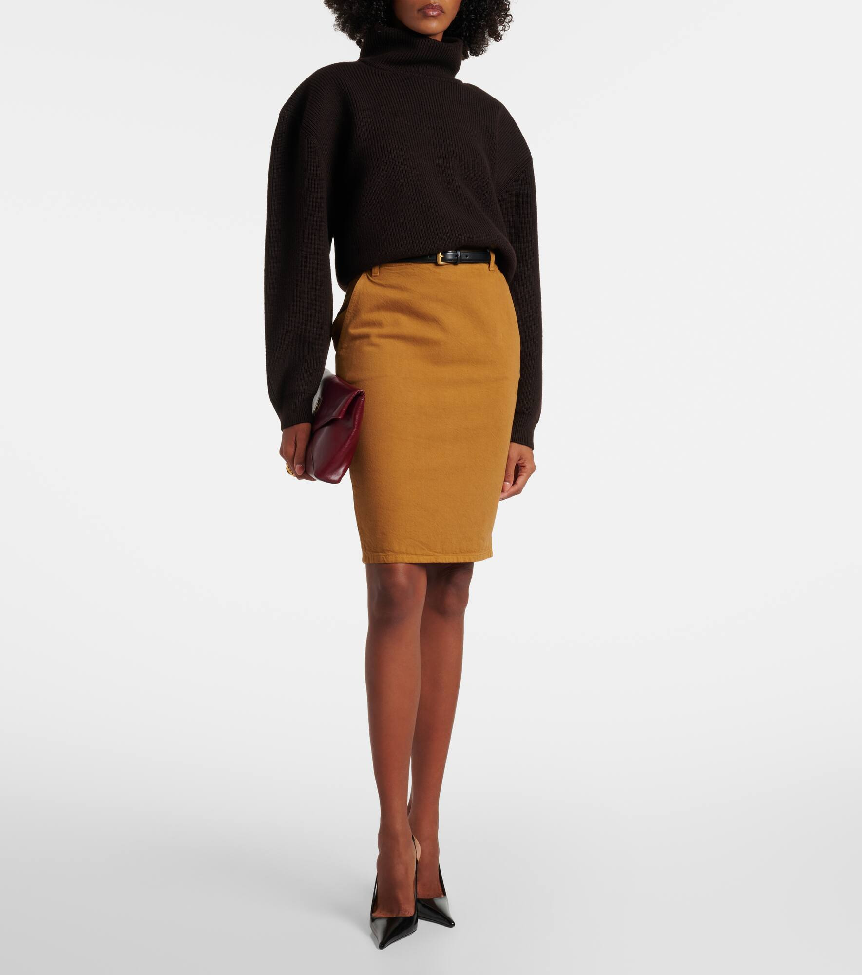 Cotton pencil skirt - 2