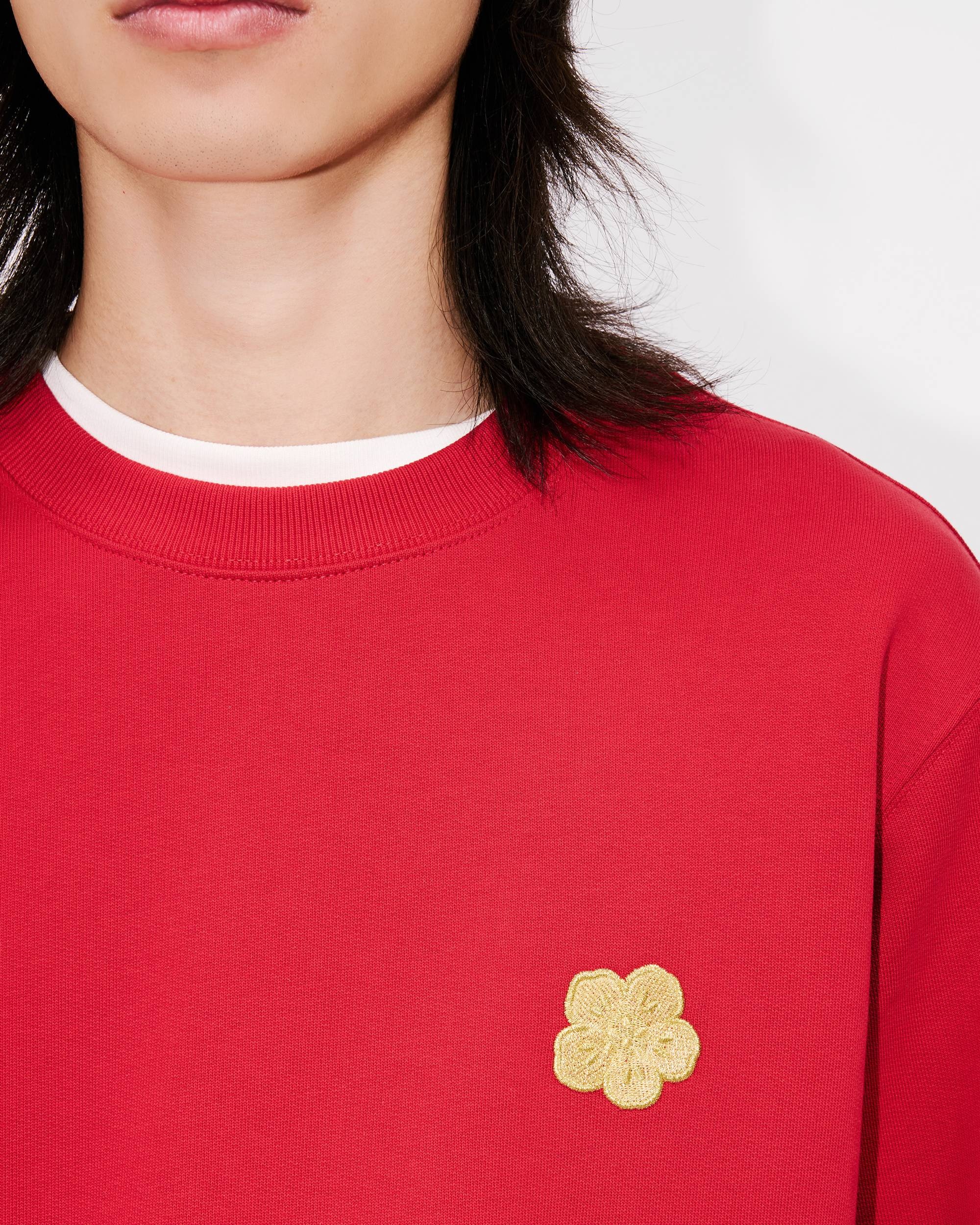 'Boke Flower' embroidered slim sweatshirt in cotton - 6