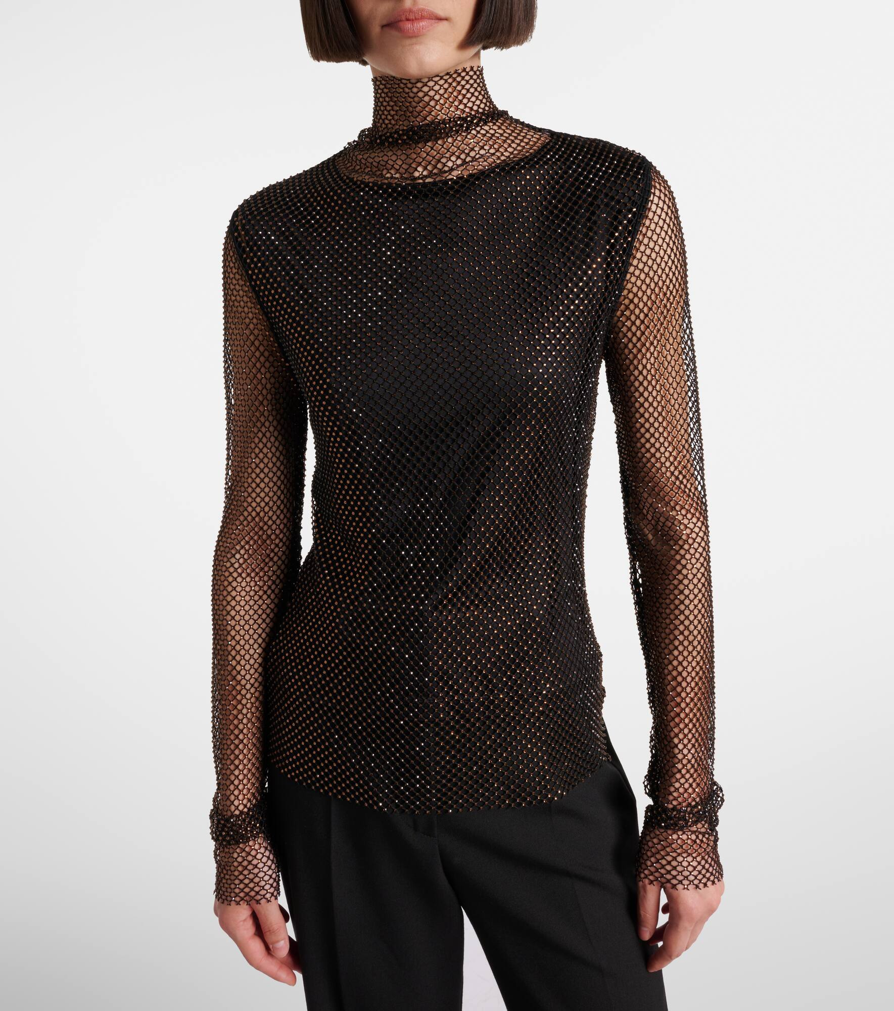 Gerarda embellished mesh top - 5