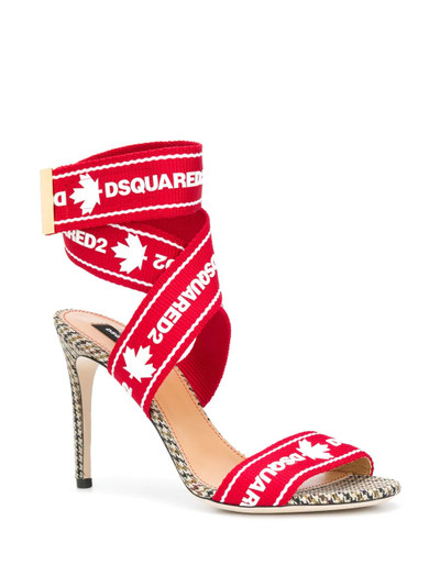 DSQUARED2 check detailed logo strap sandals outlook