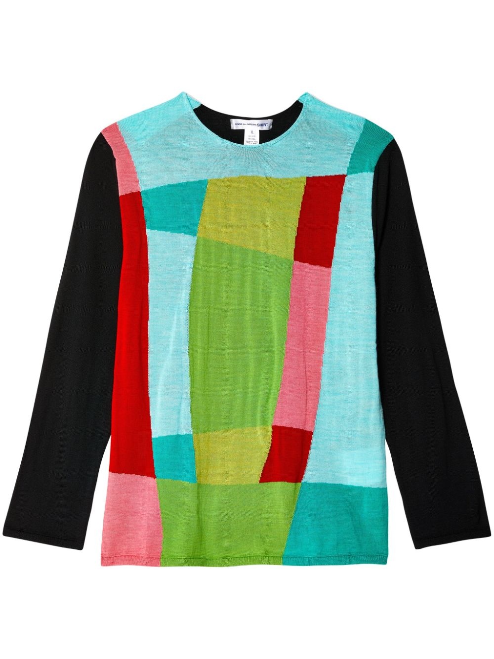 colour-block jumper - 1