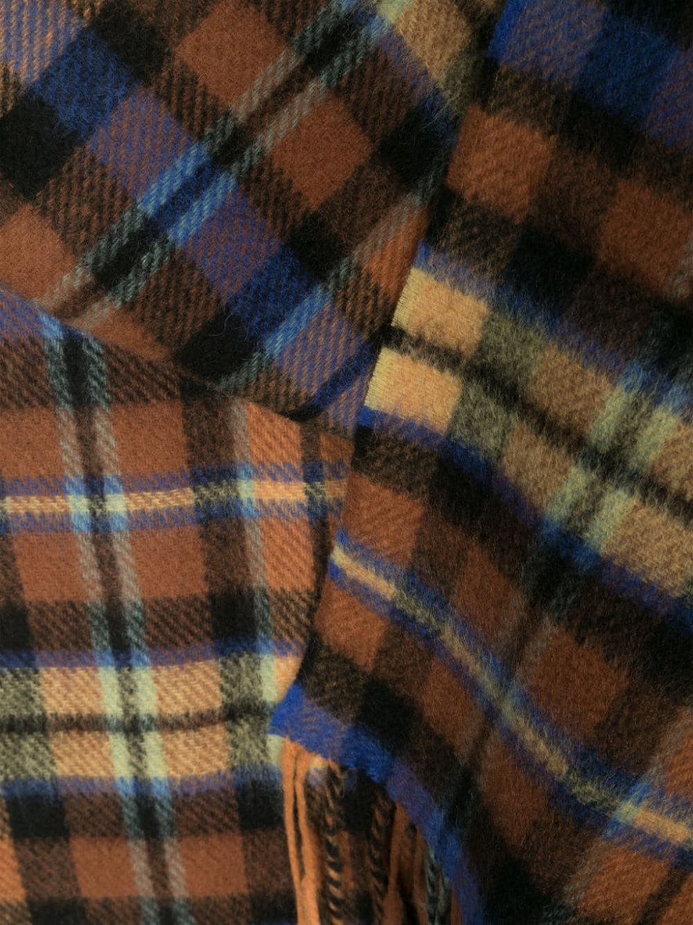 check-print wool scarf - 3