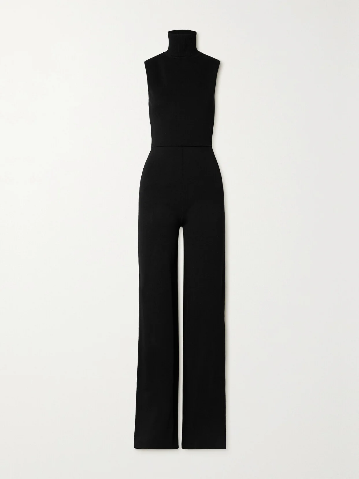 Gijon Open-back Knitted Turtleneck Jumpsuit - 1