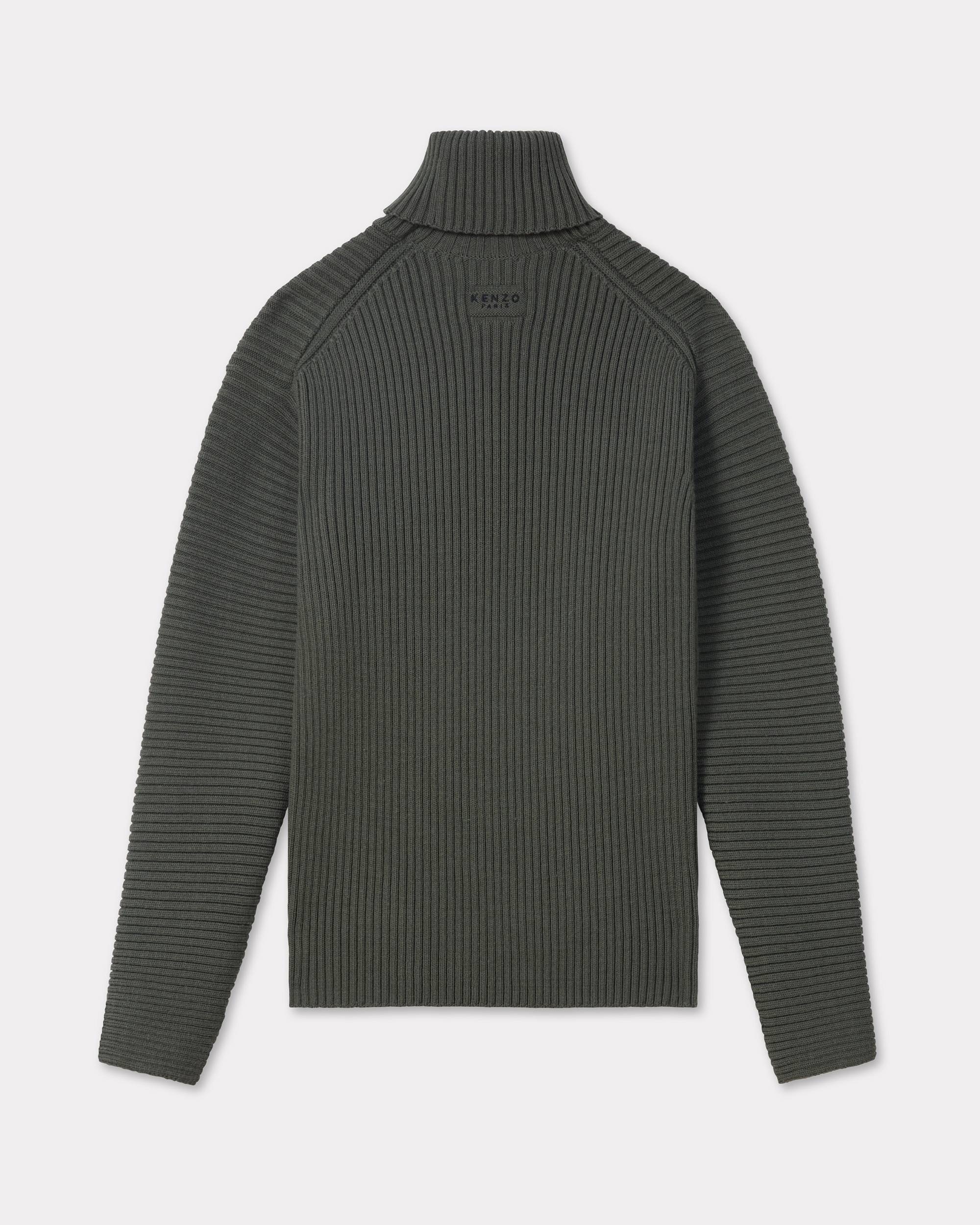 High turtleneck embroidered jumper - 2