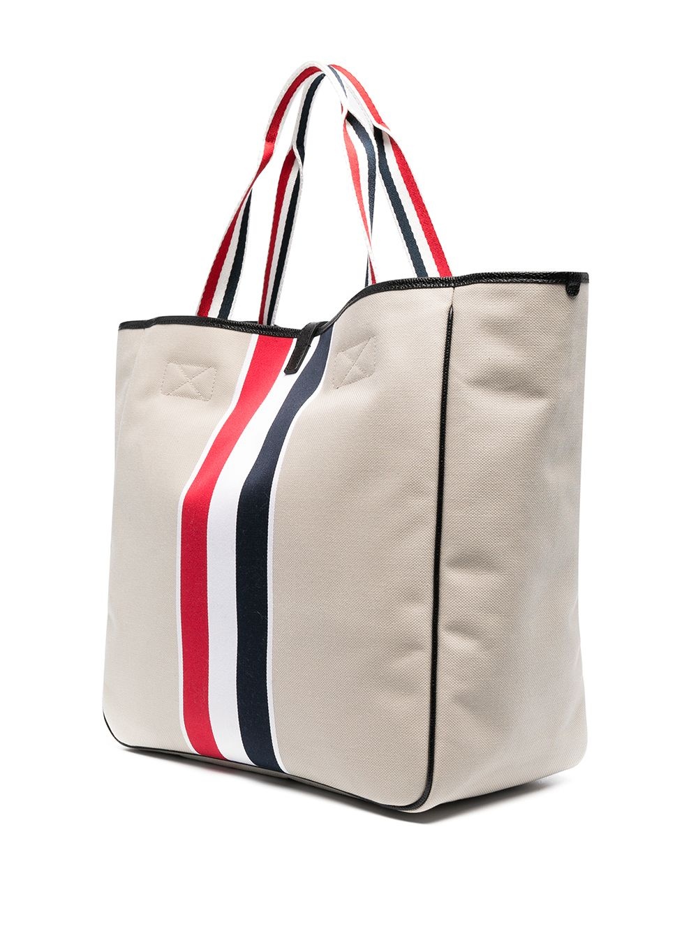 striped canvas tote bag - 3