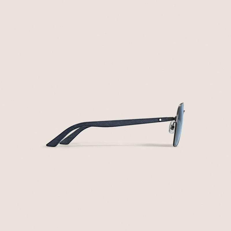 Montblanc Squared Sunglasses with Black Metal Frame outlook