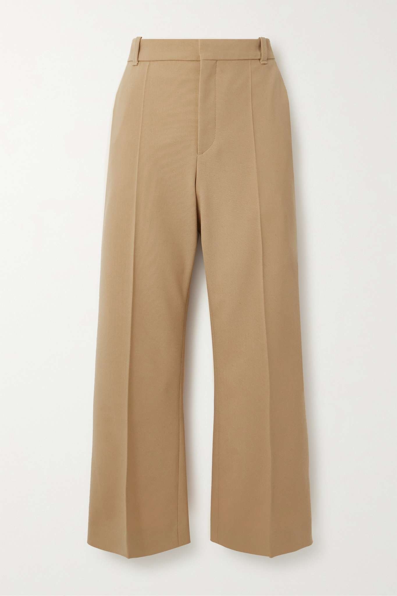 Cropped wool bootcut pants - 1