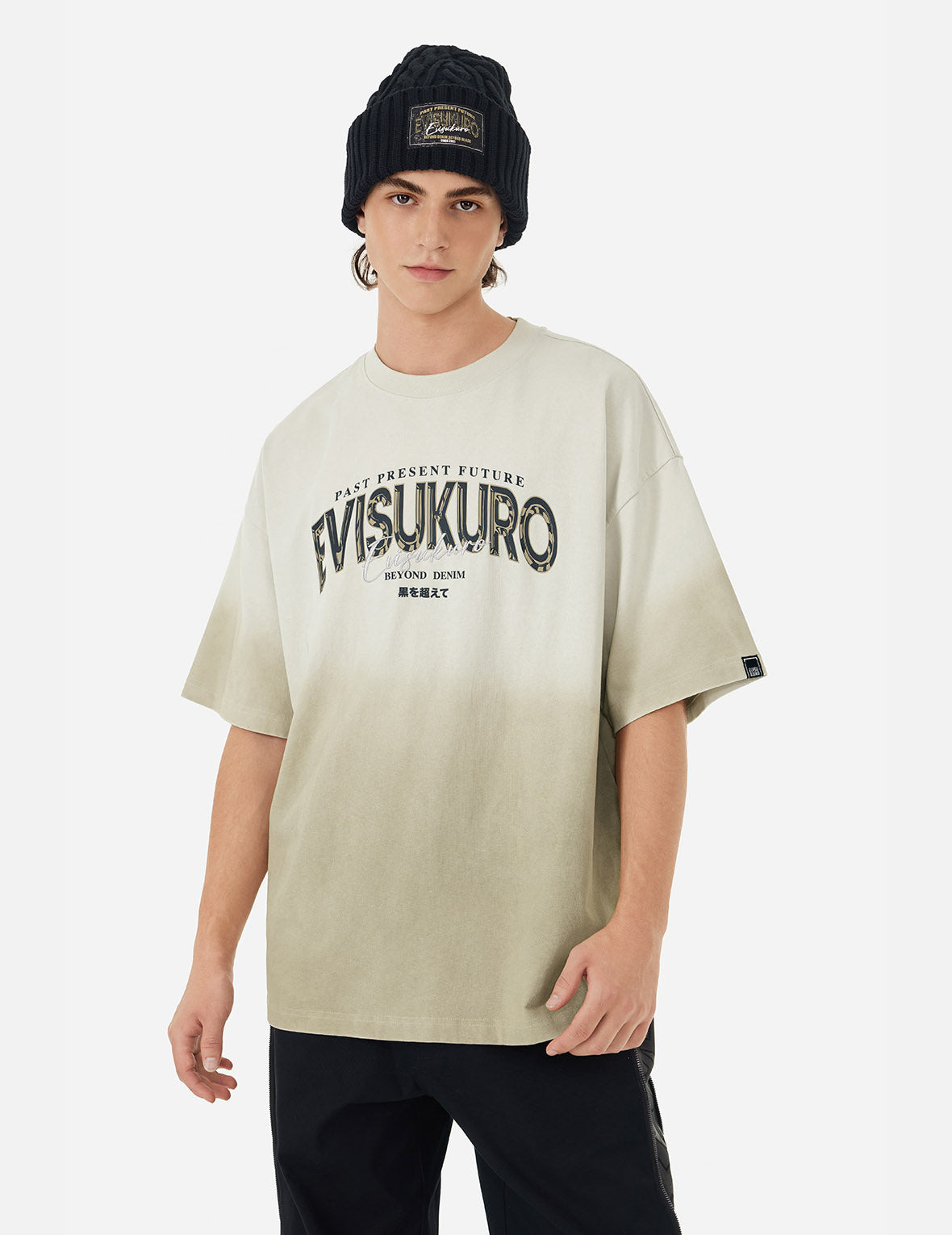 Tie-dye Logo Print and Embroidery Oversized T-shirt - 9