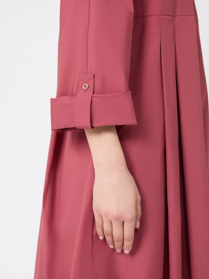SEGGIO Flared cotton-poplin dress - CHERRY 5