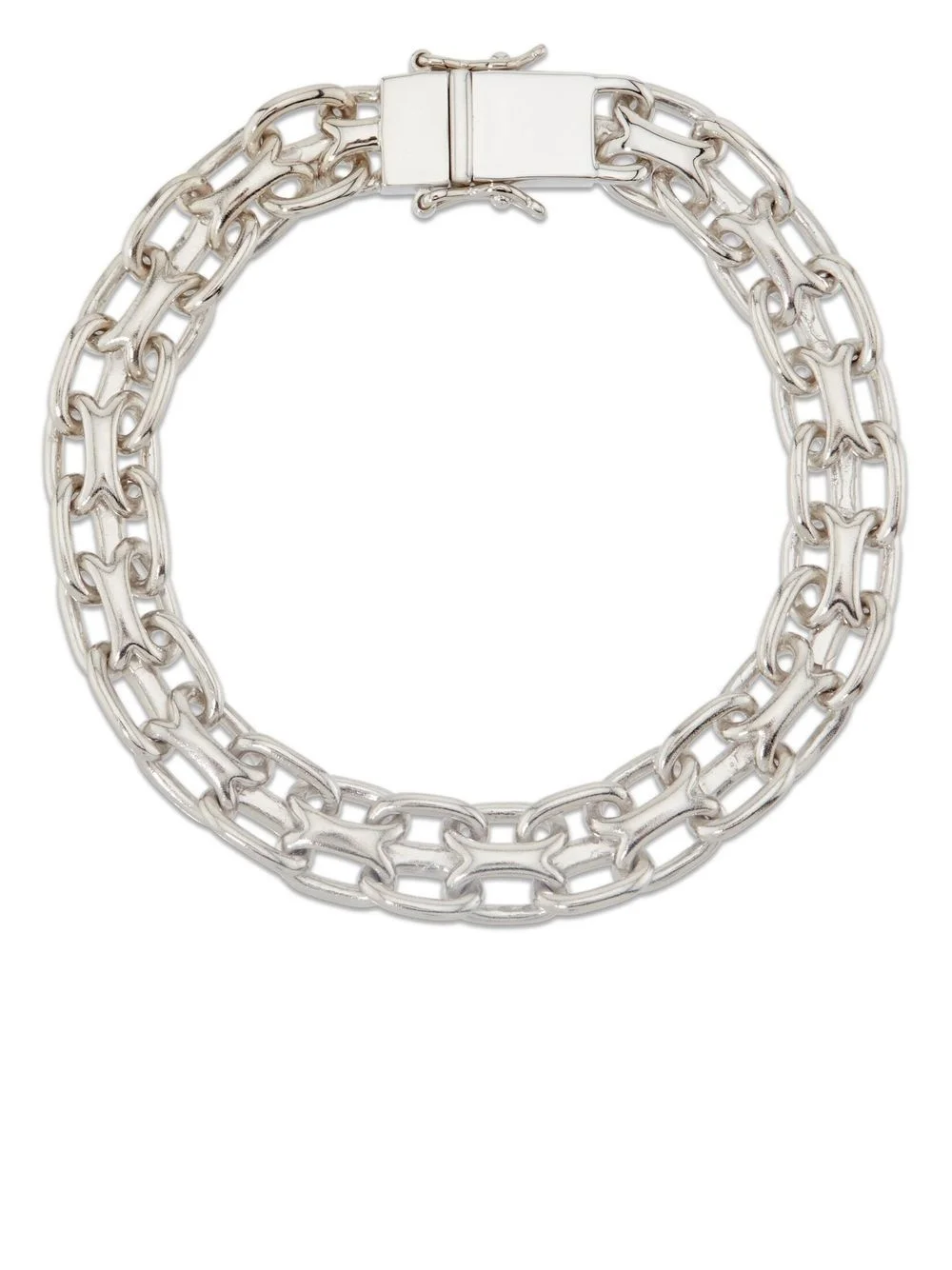 chain-link clasp-fastening bracelet - 1