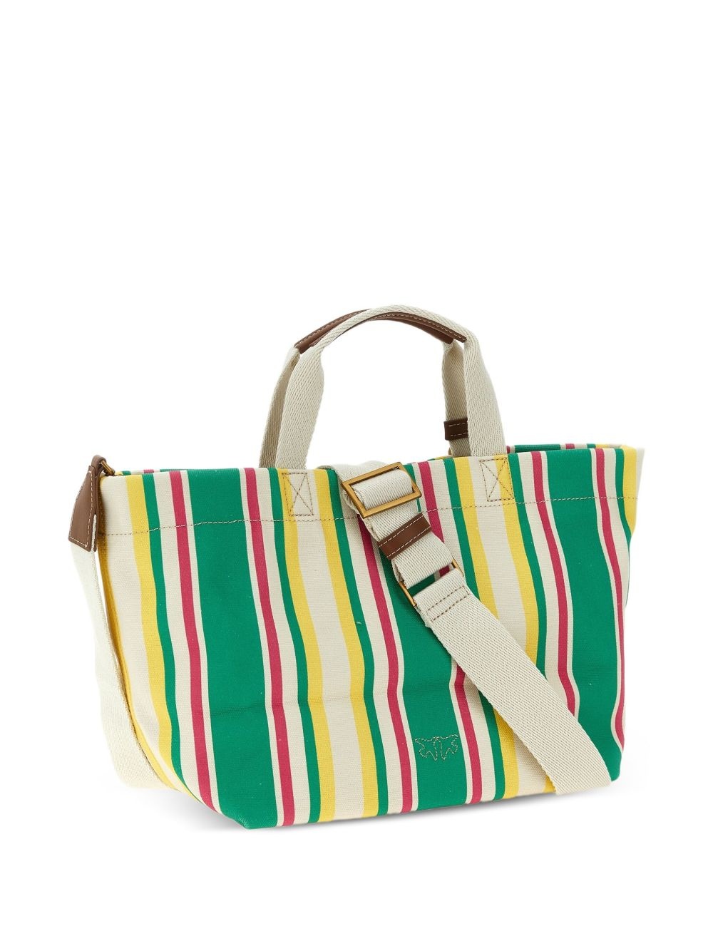 striped canvas tote bag - 2