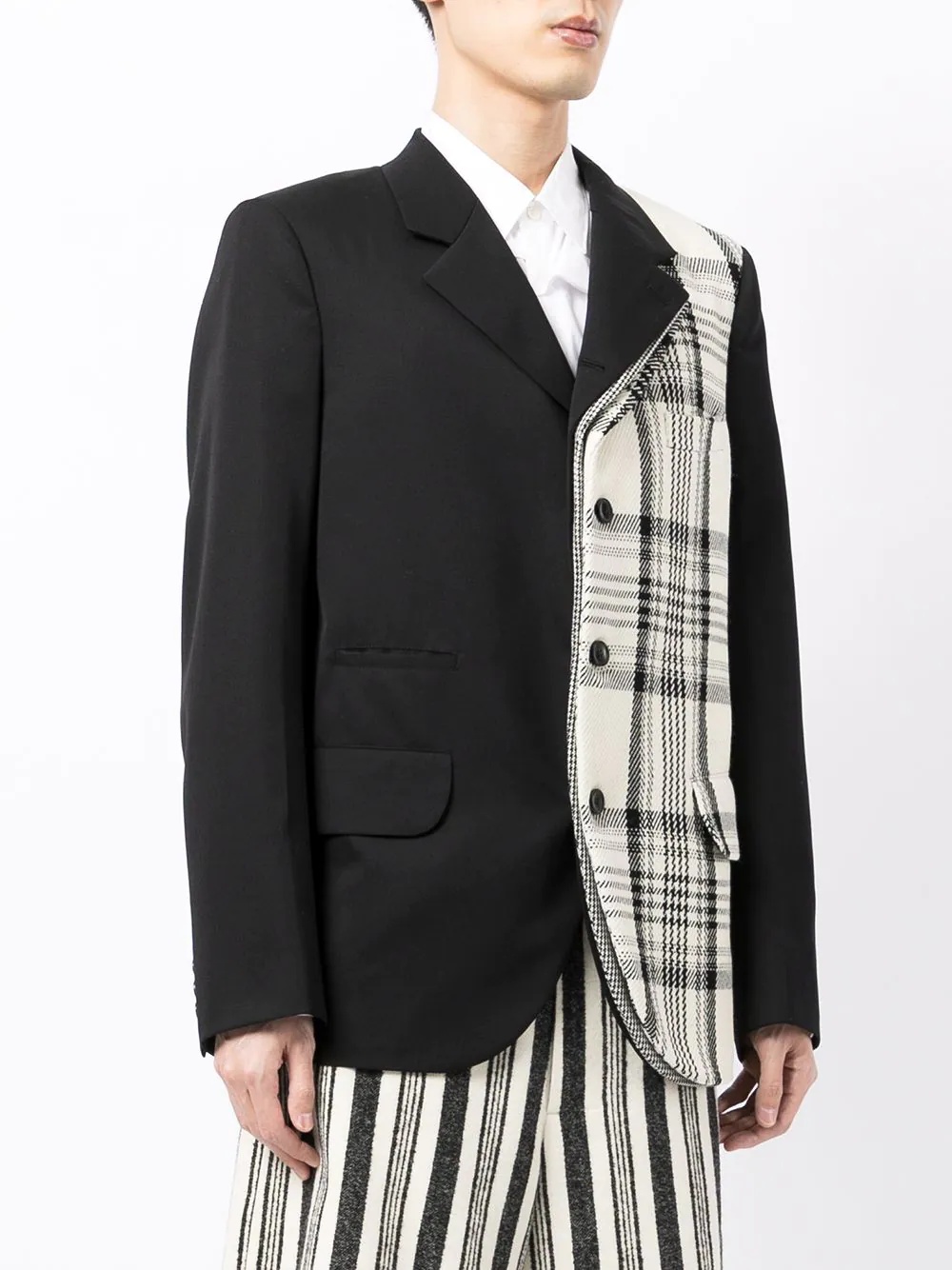 asymmetric-panel blazer - 3