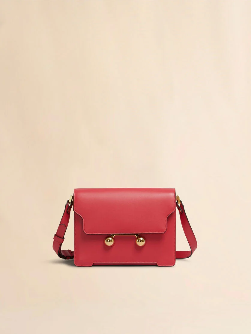 RED LEATHER TRUNKAROO MEDIUM SHOULDER BAG - 1