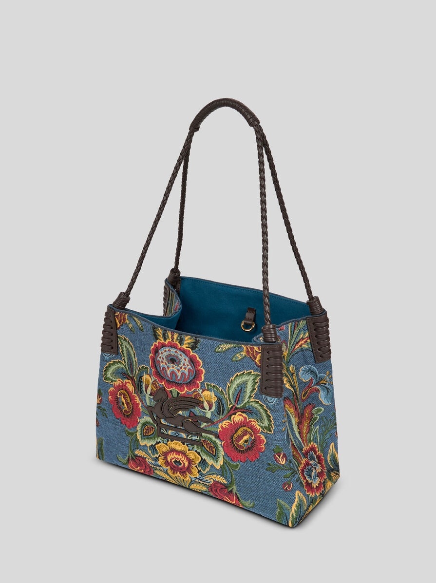 SMALL FLORAL JACQUARD LIBRA TOTE BAG - 4