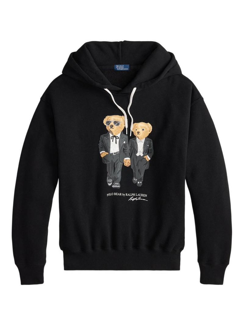 bear-print hoodie 1