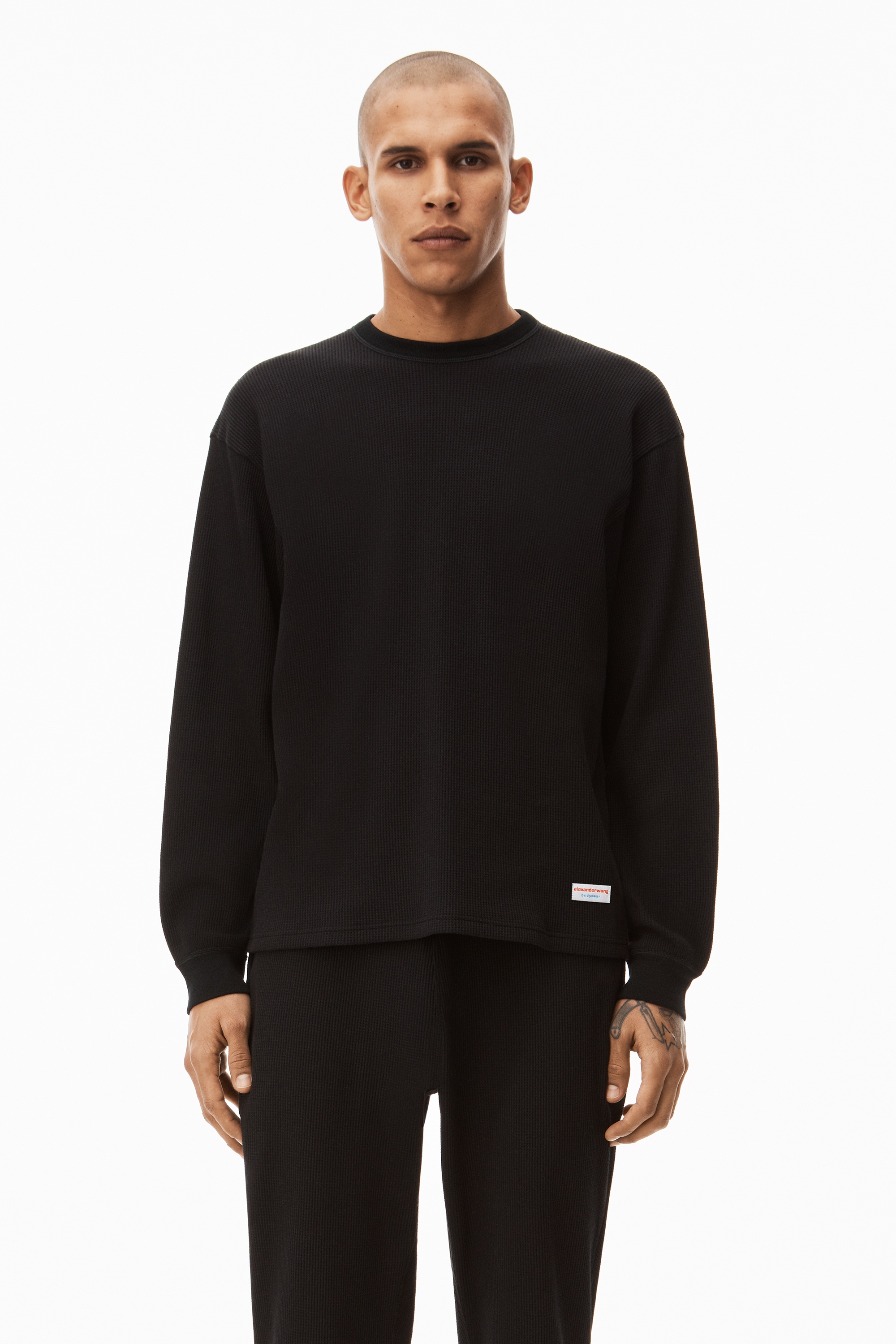 UNISEX LONG SLEEVE IN COTTON WAFFLE THERMAL - 2