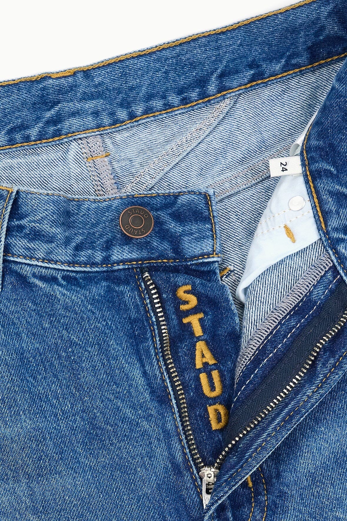STAUD JACKSON BARREL JEAN VINTAGE WASH - 8