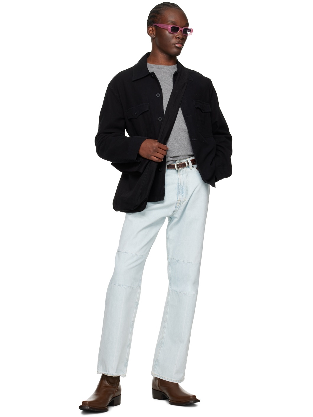 Blue Extended Third Cut Jeans - 4