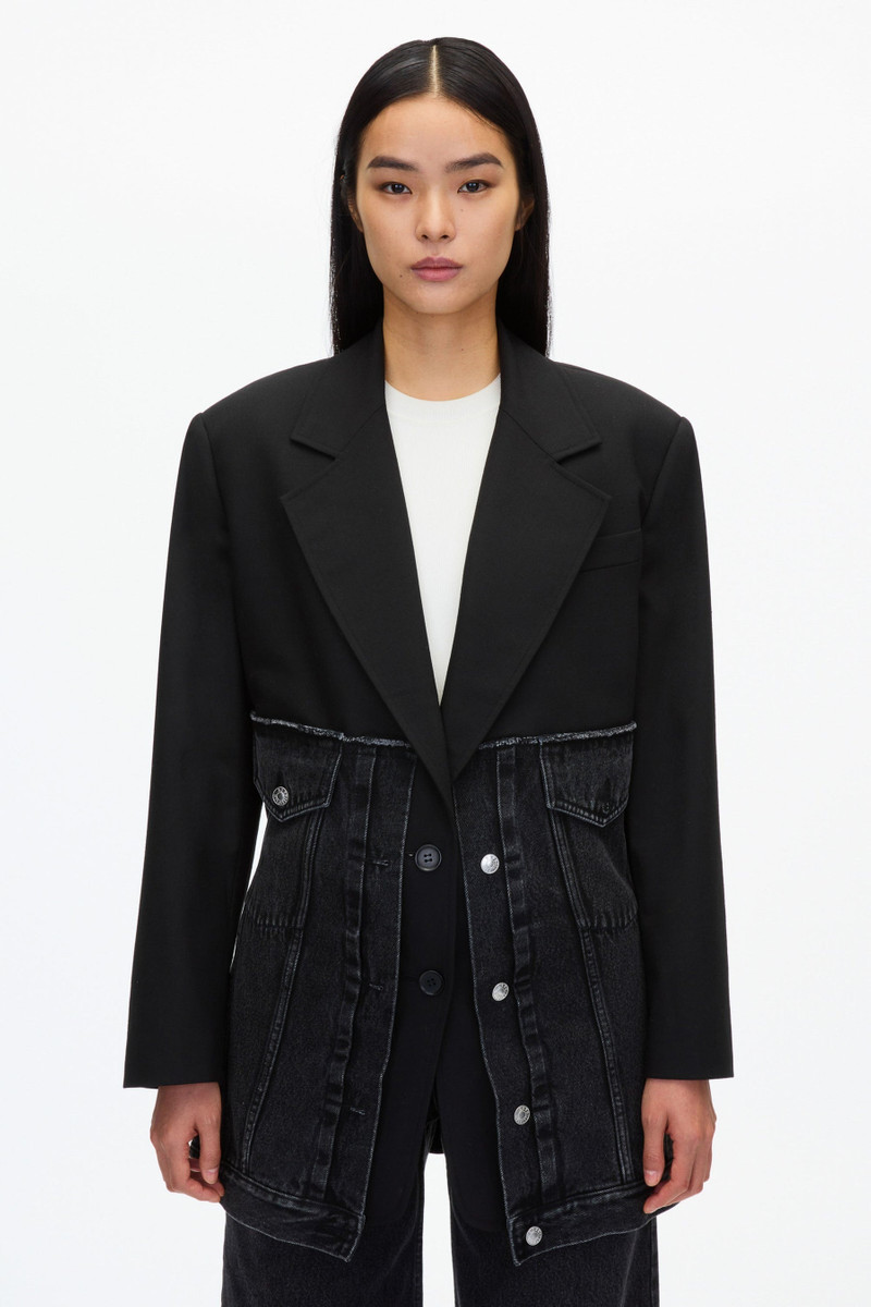 Oversized Hybrid Denim Blazer 6