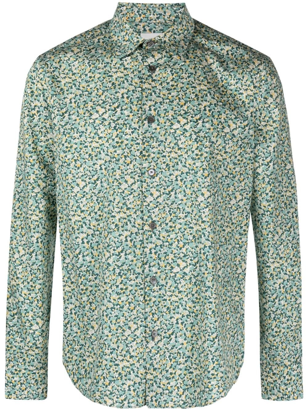 floral-print organic cotton shirt - 1