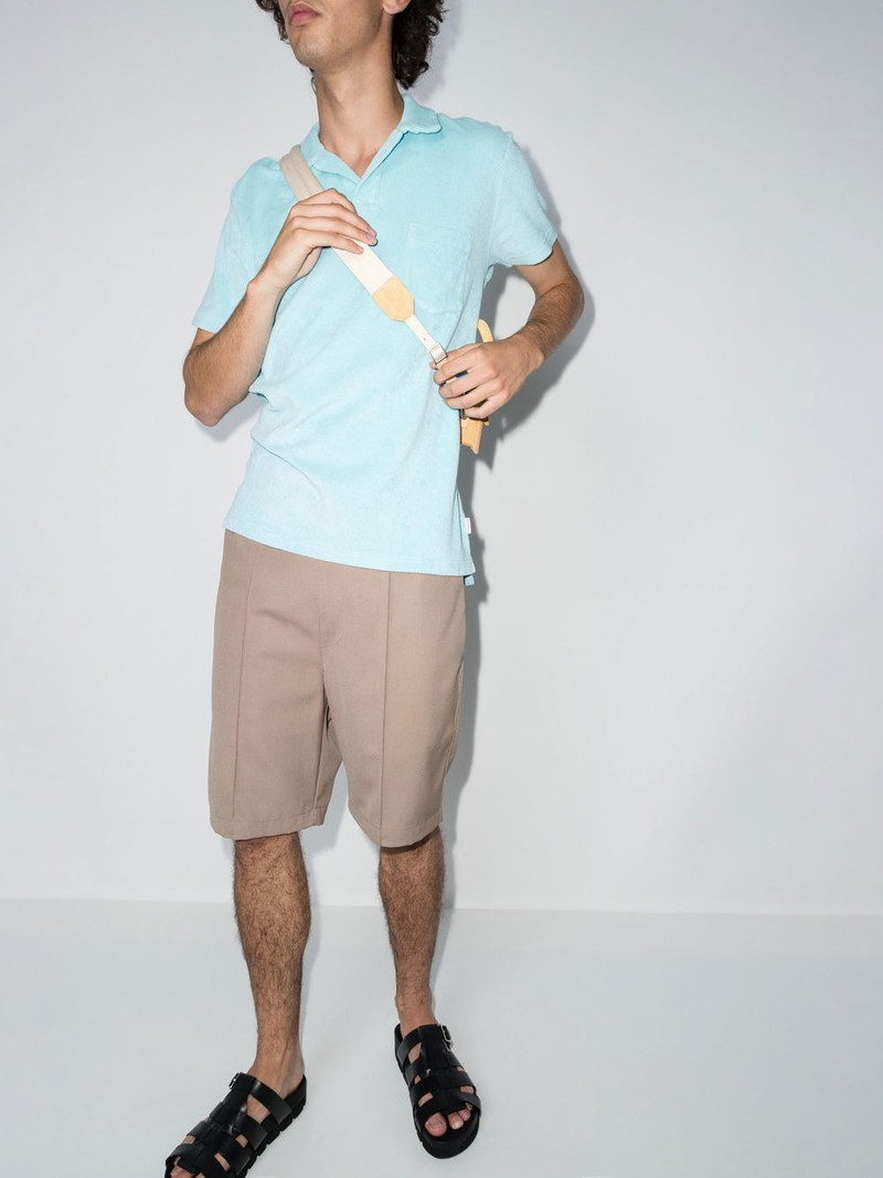 fleece-texture design polo shirt 4
