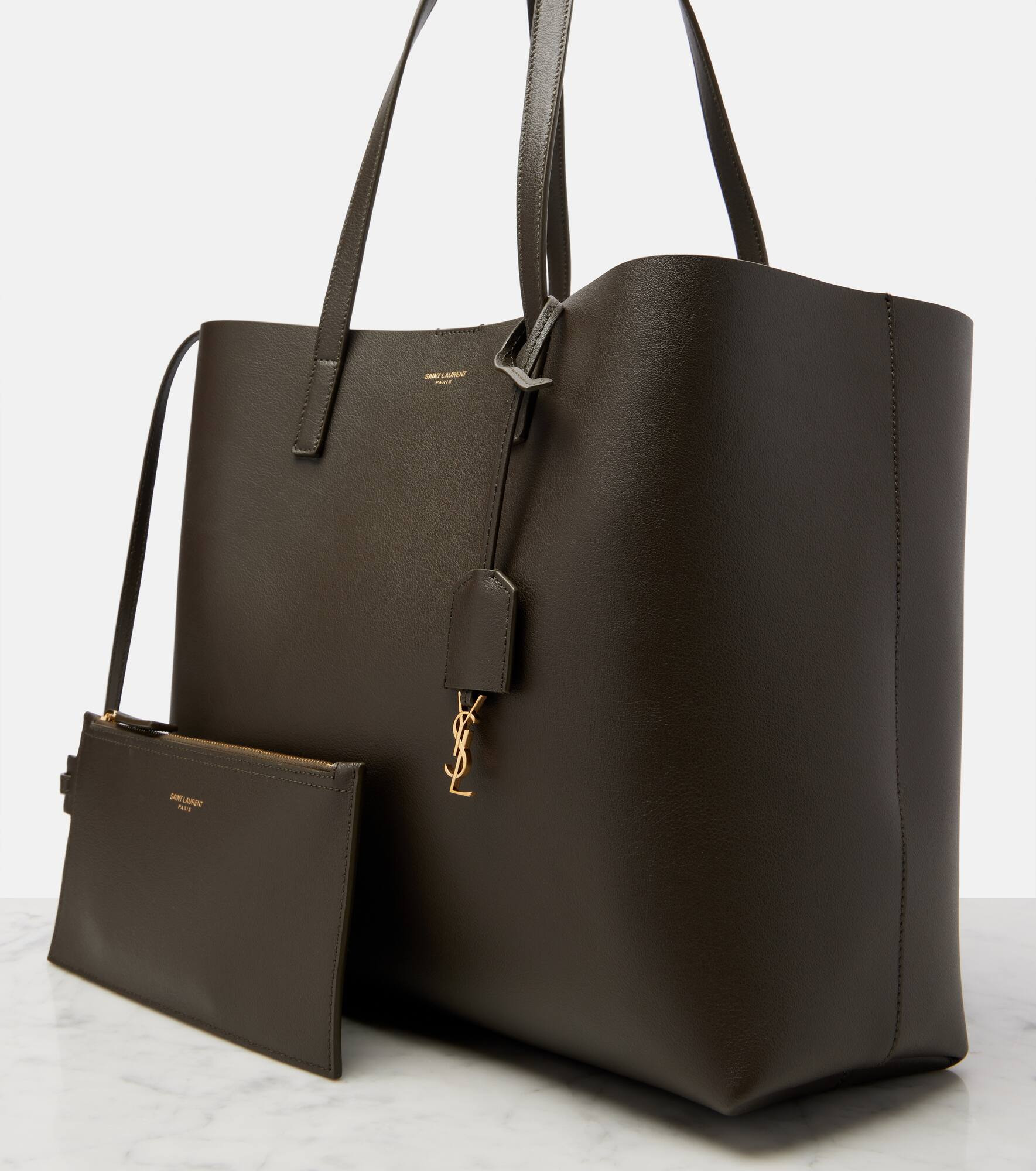 Shopping Large leather tote bag - 6