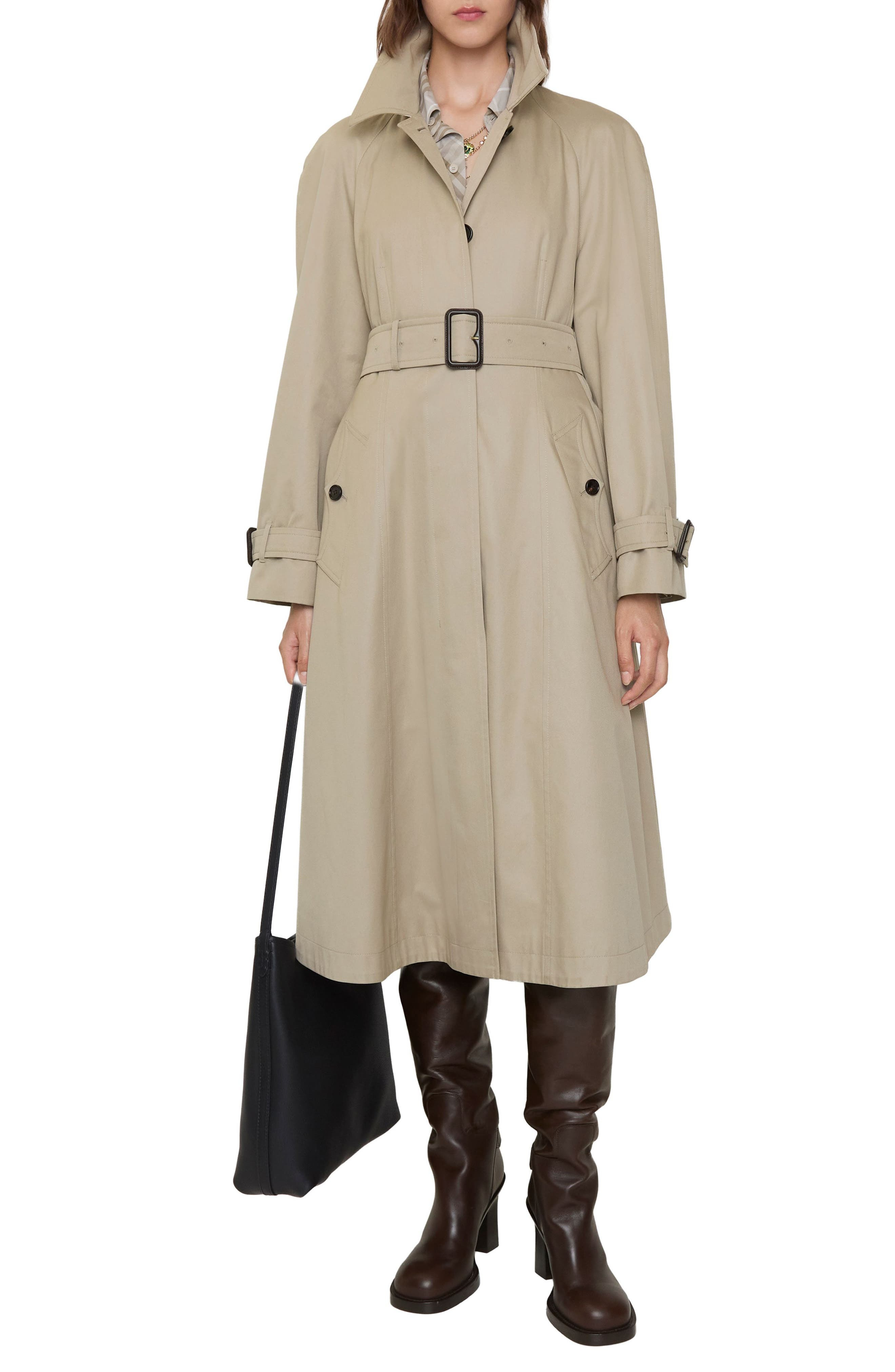burberry Ellingham Water Resistant Gabardine A-Line Trench Coat in Quill at Nordstrom - 2
