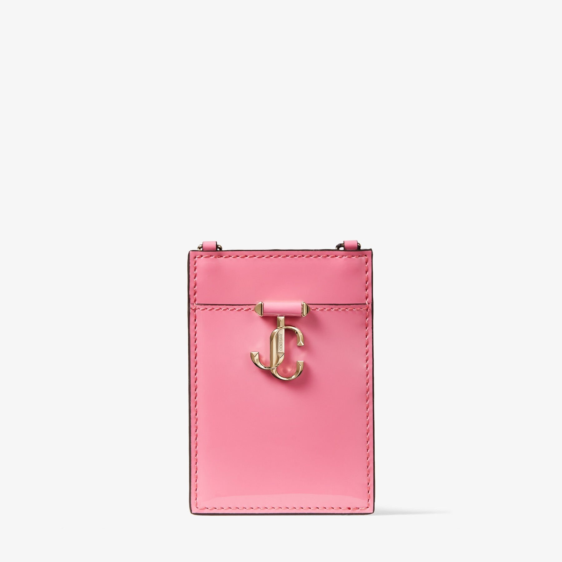 Card Holder w/Chain
Candy Pink Patent Leather Card Holder with Chain - 1