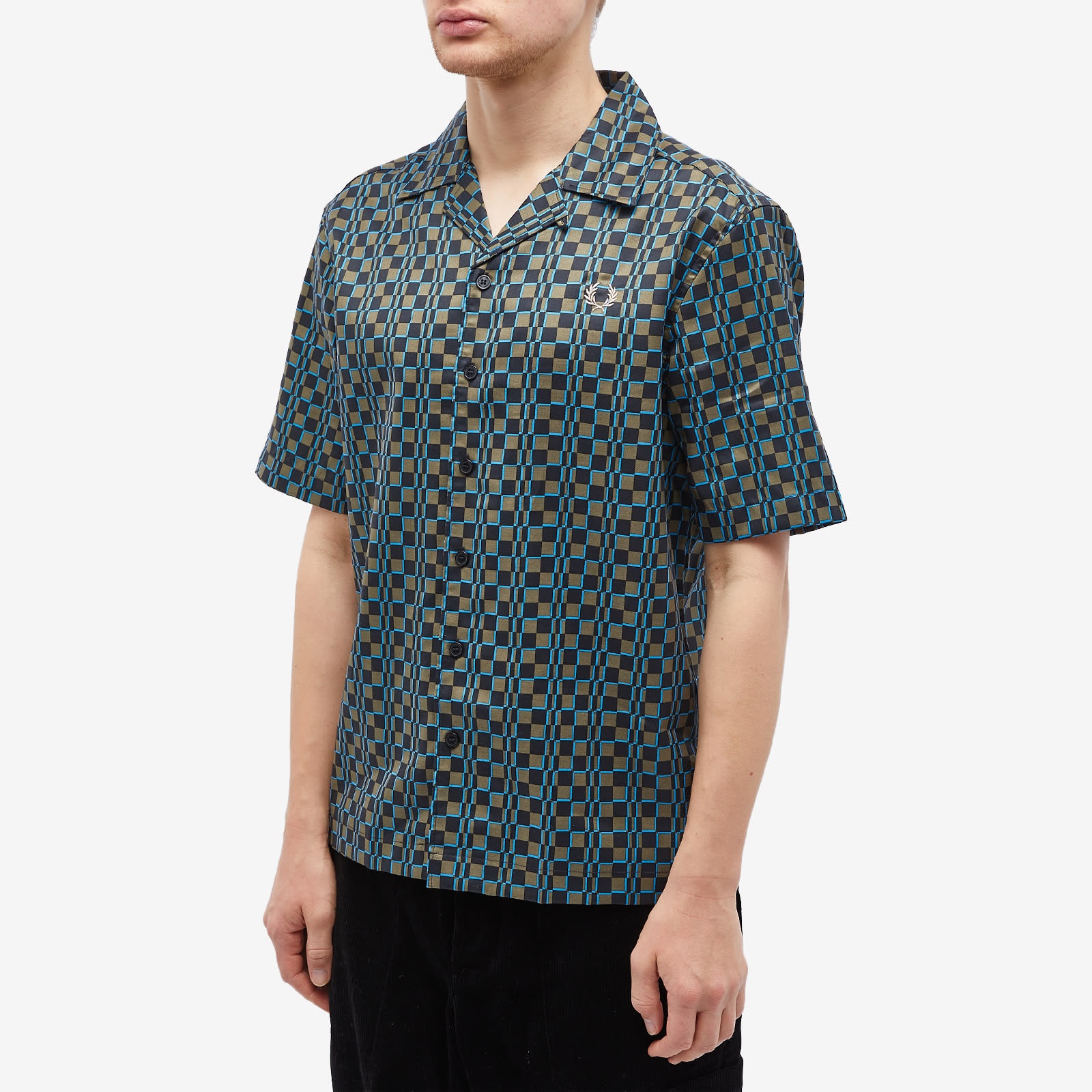 Fred Perry Glitch Chequerboard Vacation Shirt - 2