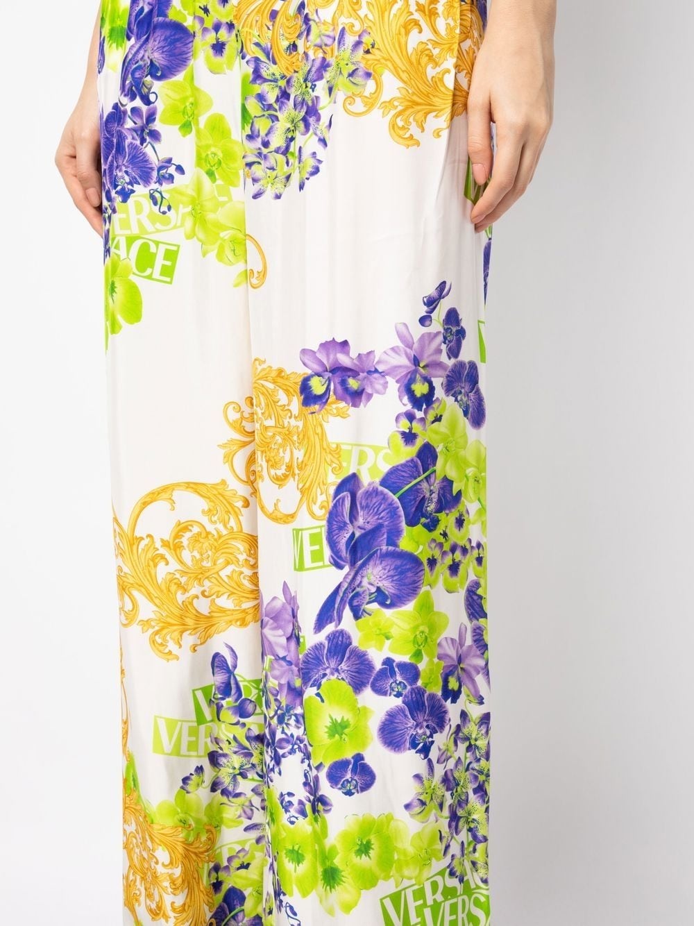 floral-print wide-leg trousers - 5