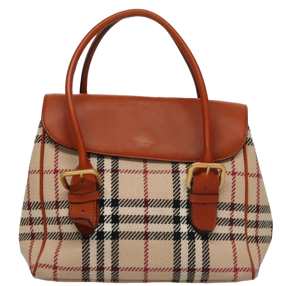 Burberry Nova Check Hand Bag Canvas Beige - 13