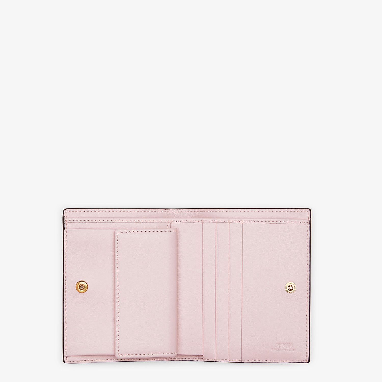 Pink leather compact wallet - 4